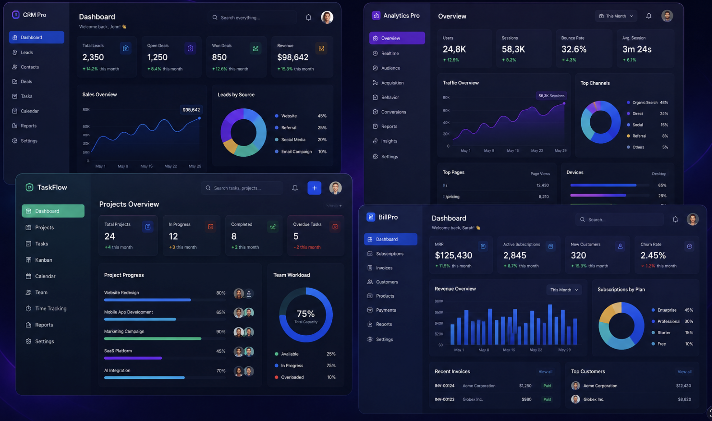 SaaS Platforms Preview UI